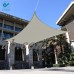 Deago 6.5' x 10.5' Waterproof Sun Shade Sail UV Block Awning Canopy Cover for Outdoor Patio Garden Beach Gray Rectangle   